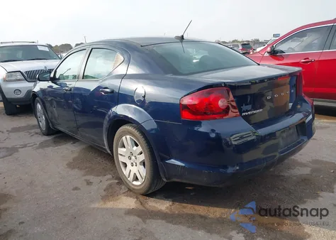 2013 Dodge Avenger Se из США, поврежденный, VIN 1C3CDZAB5DN711762